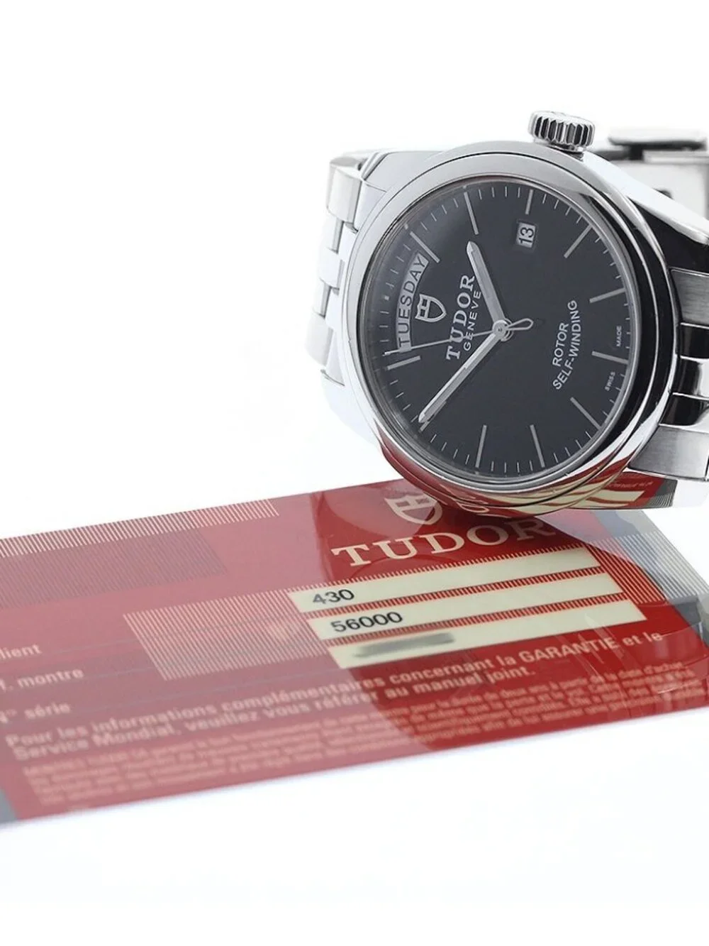 TUDOR Glamor Date Day 56000 black Dial Automatic Men's Watch_966340